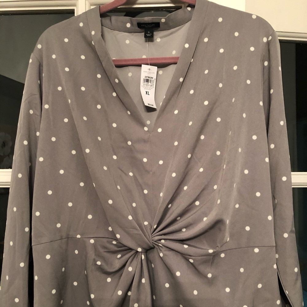 Ann Taylor Polka Dot Blouse